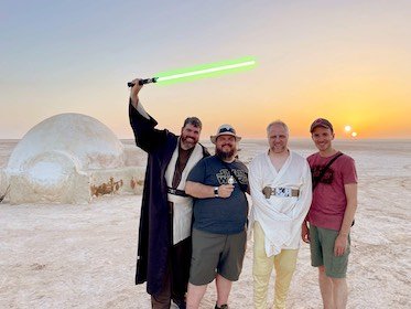 Brock & friends at Lars Homestead Igloo House Sunset