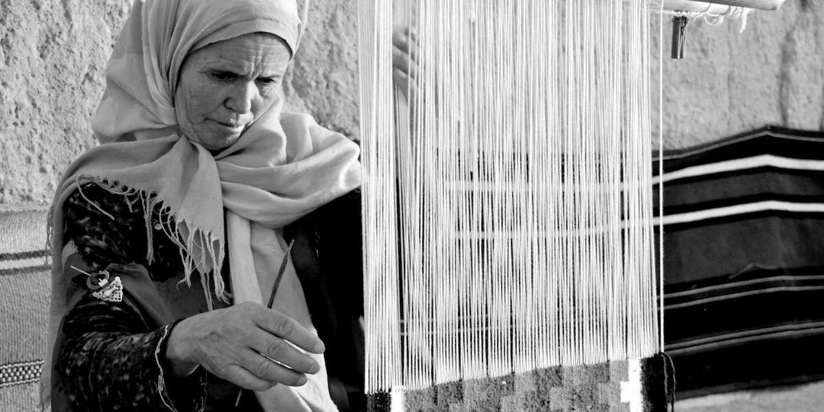 Tunisian Carpet Weaver