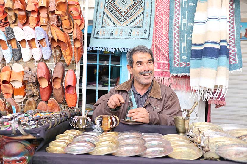 Copper Artisan Working in Houmet Souk, Djerba