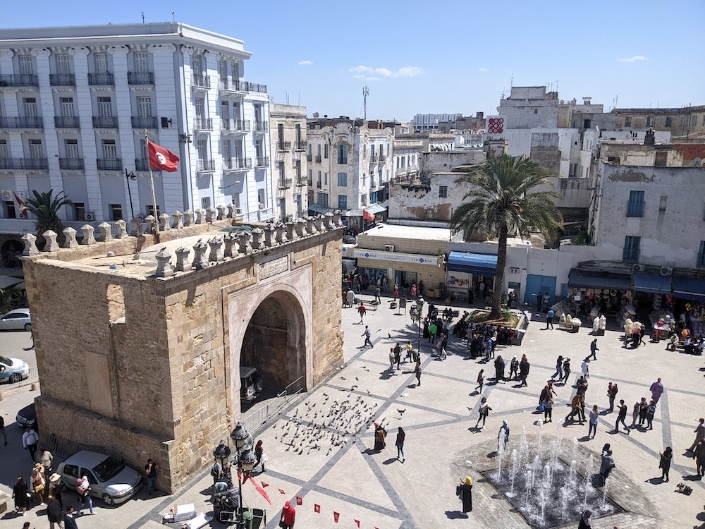 Hotel Royal Victoria Balcony View Overlooking the Bab el Bhar (the sea gate)