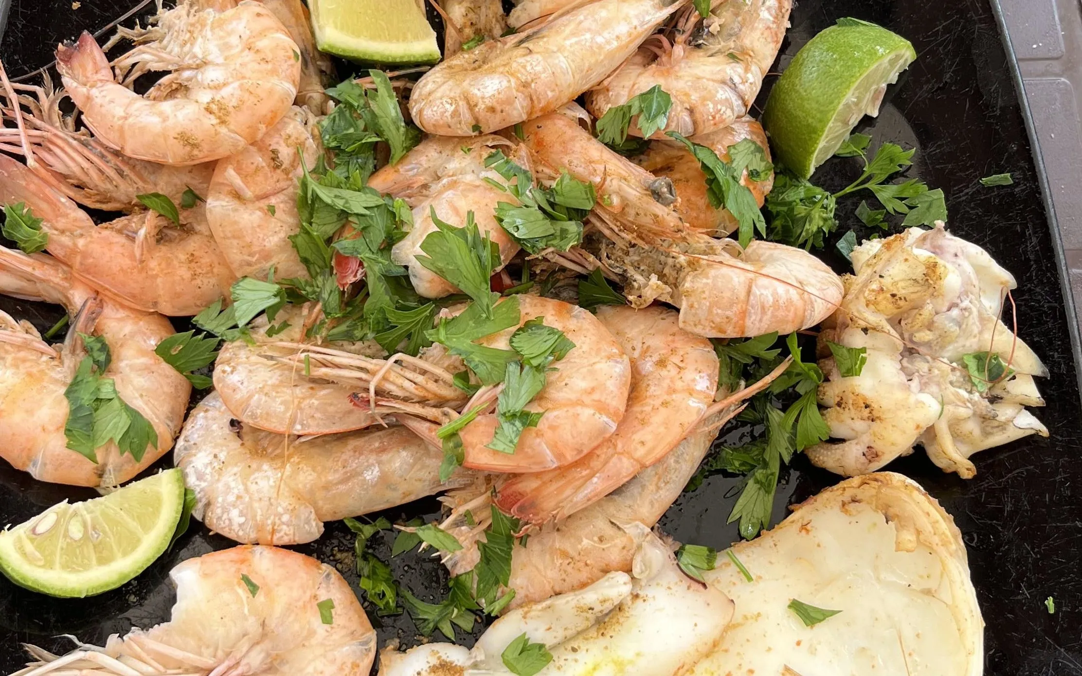grilled seafood at Djerba fish market