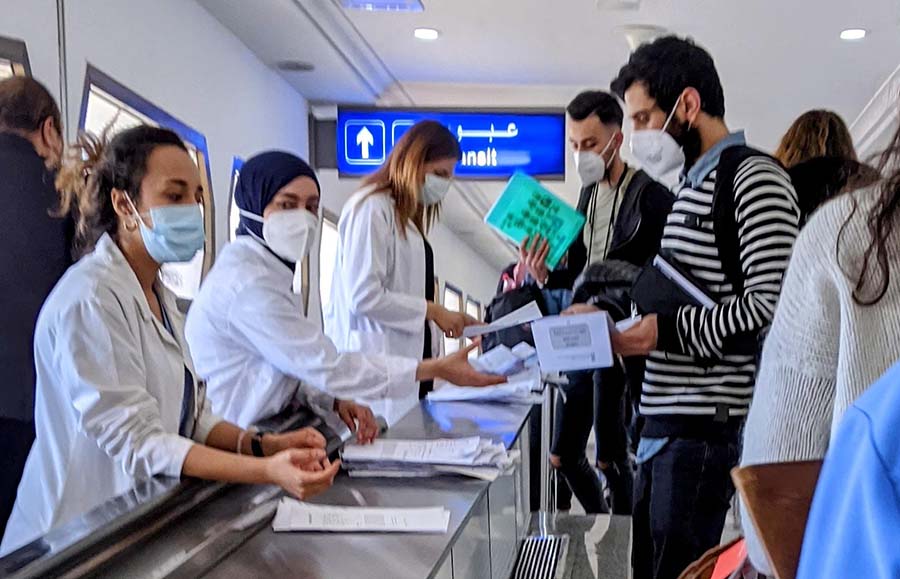 tunis airport quarantine check