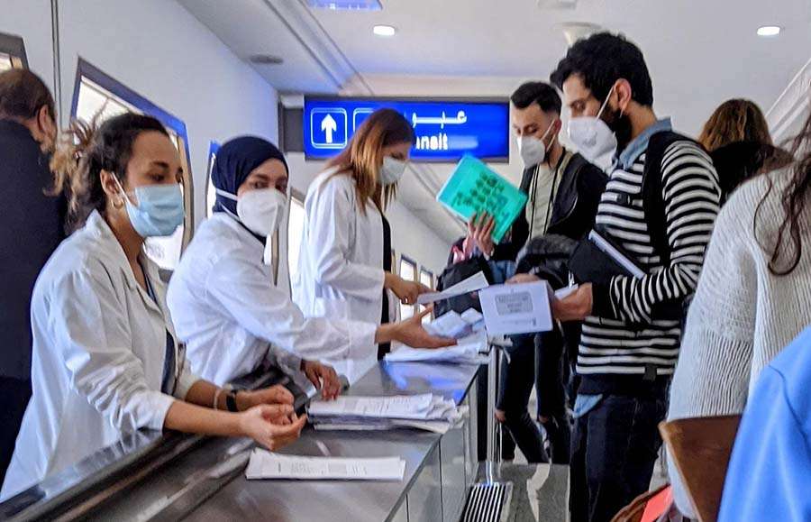 tunis airport quarantine check