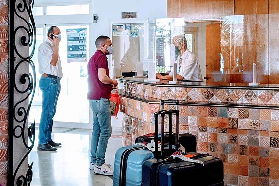 tunisia quarantine hotel reception