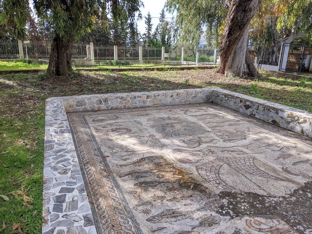 Mosaic Flooring Outside the Utica Museum